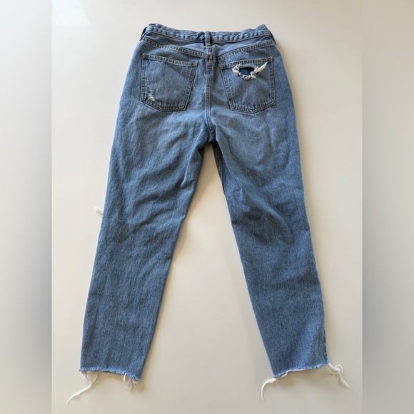 Free People-We the Free-High Rise-Distressed-Button Fly-Jeans-Denim-Crop-Sz 28 - Picture 3 of 9